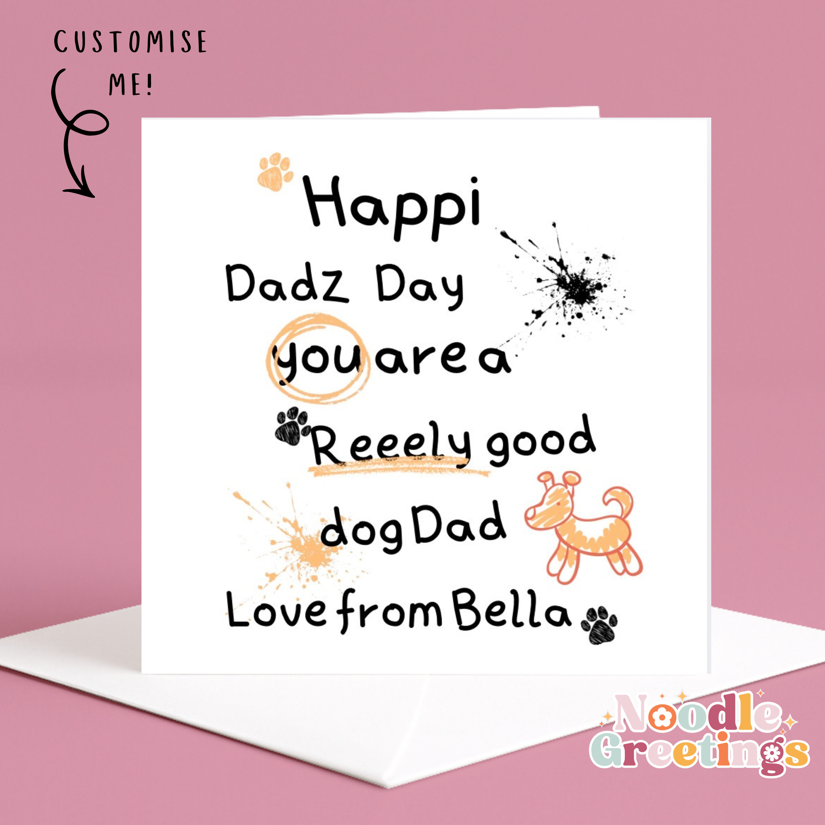 Personalised Father's Day Card-From The Dog