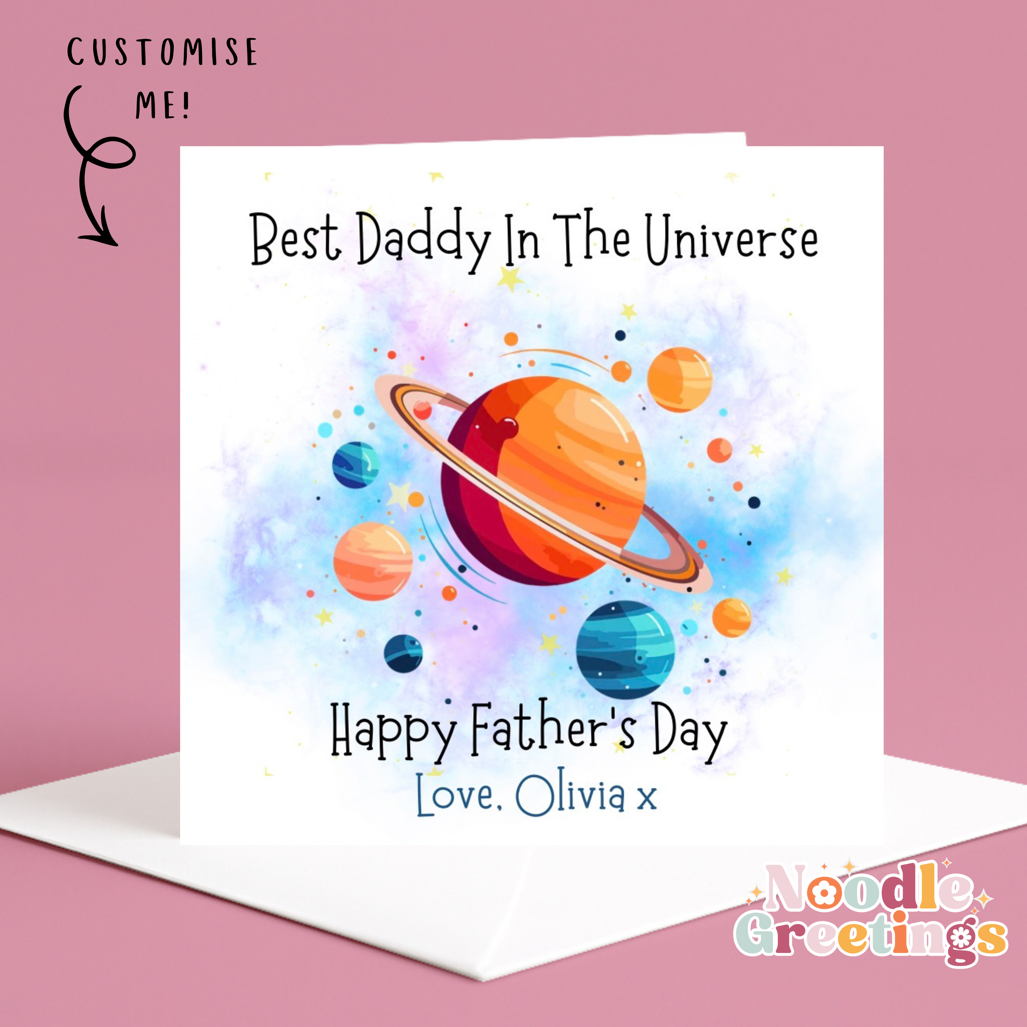 Personalised Father's Day Card-Best Daddy in the Universe