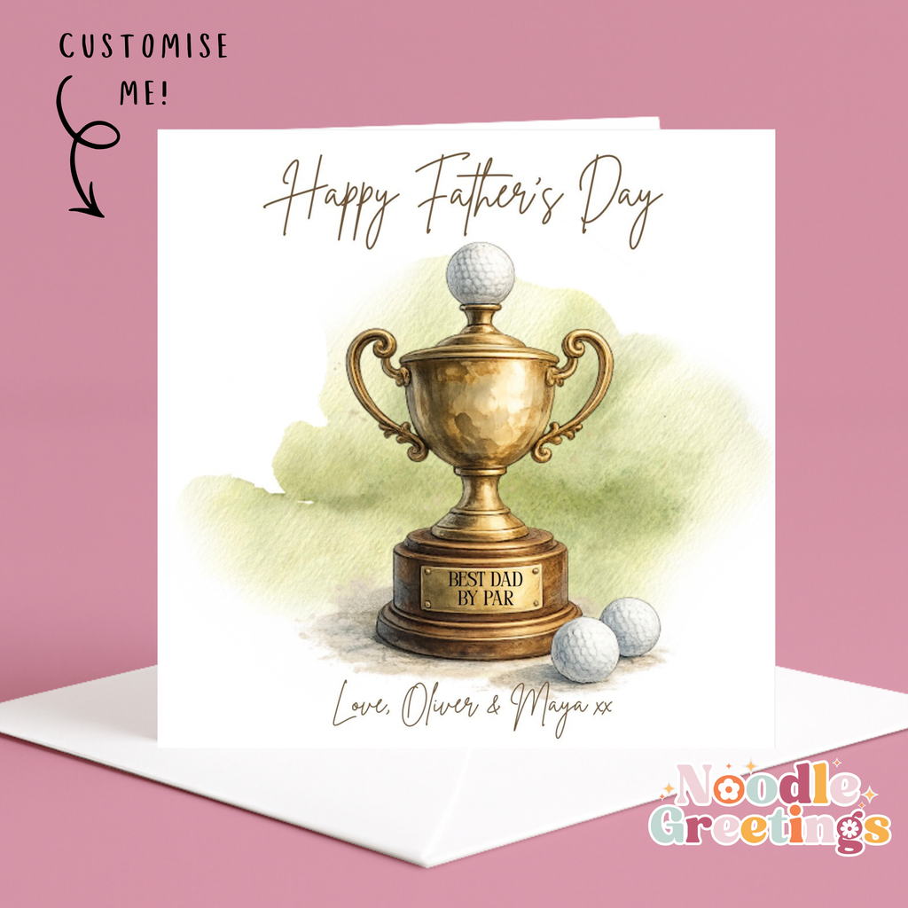 Personalised Father's Day Card-Best Dad By Par
