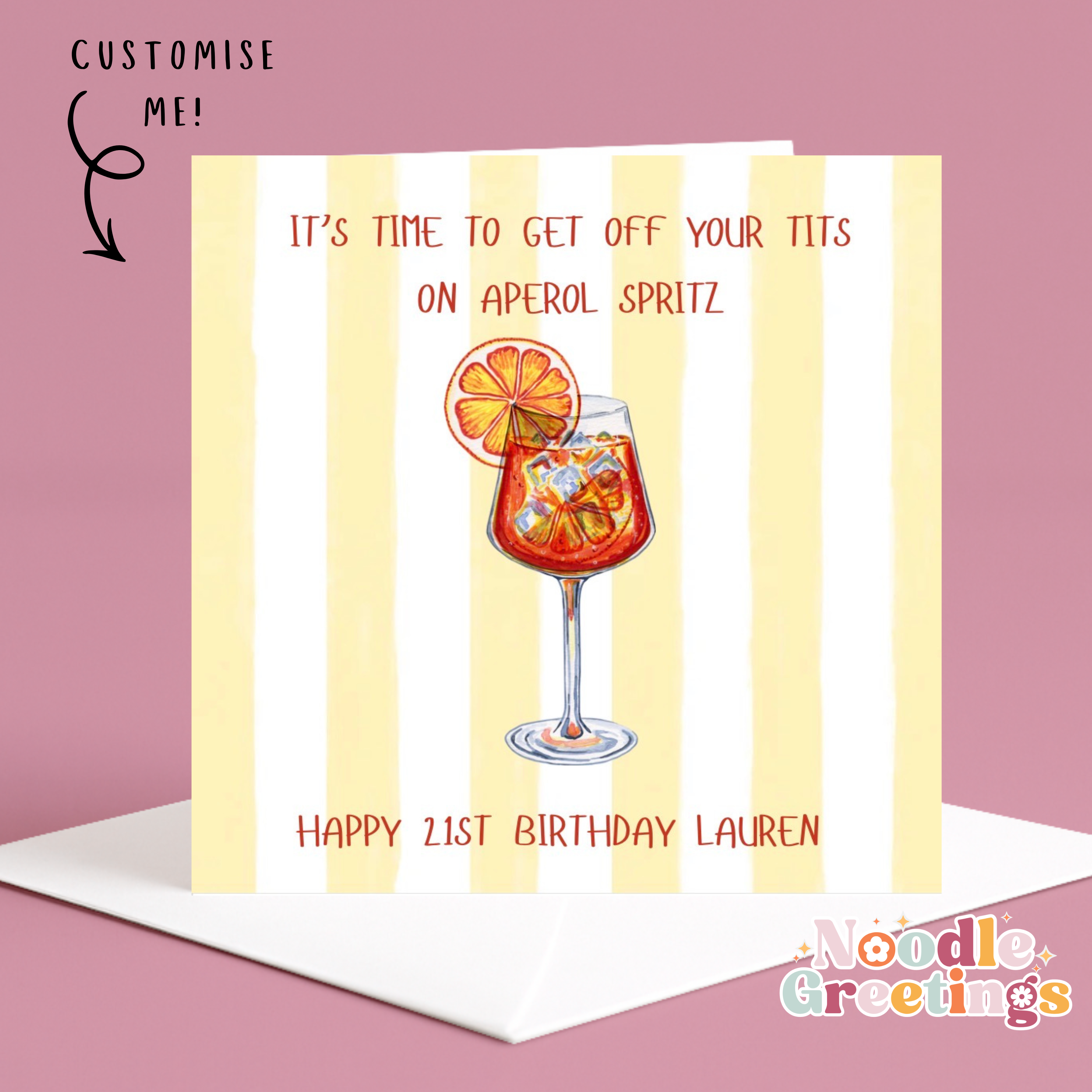 Personalised Funny Cocktail Birthday Card - Cocktail Spritz