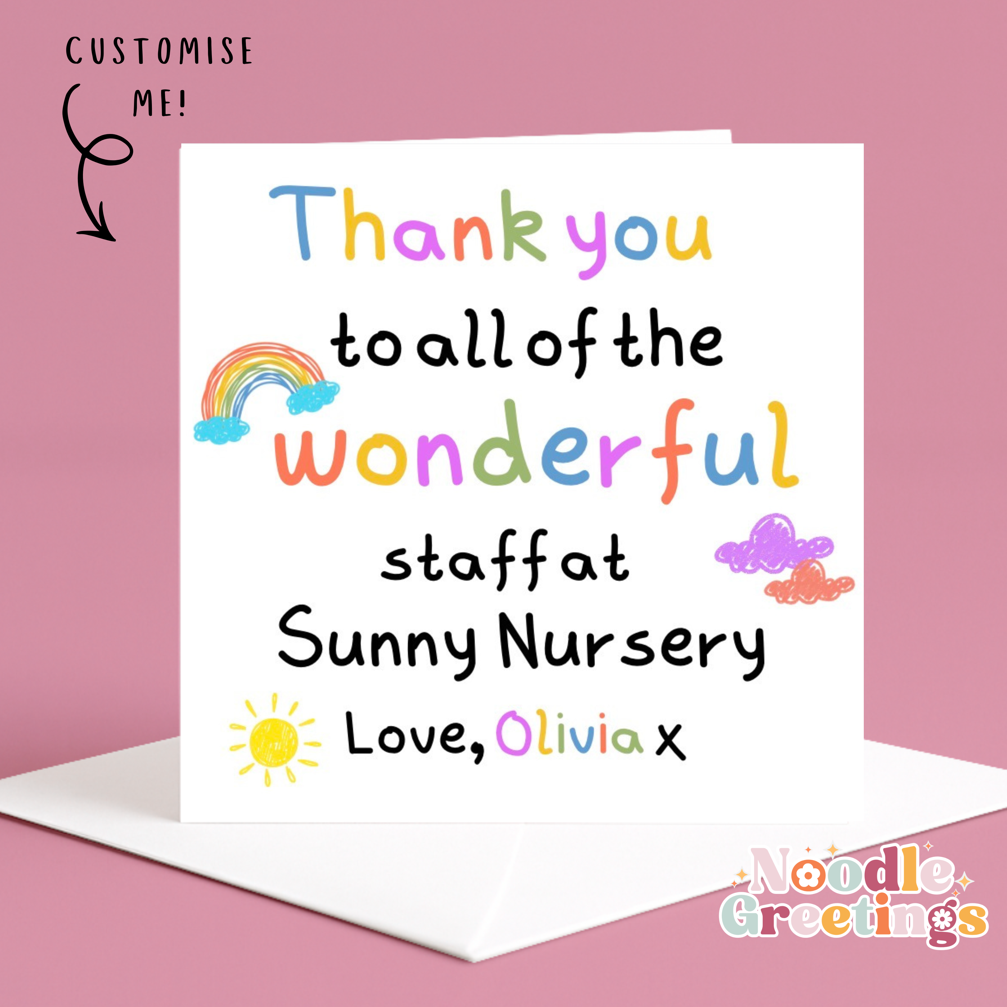 Personalised Thank You Card - Thank You Teacher
