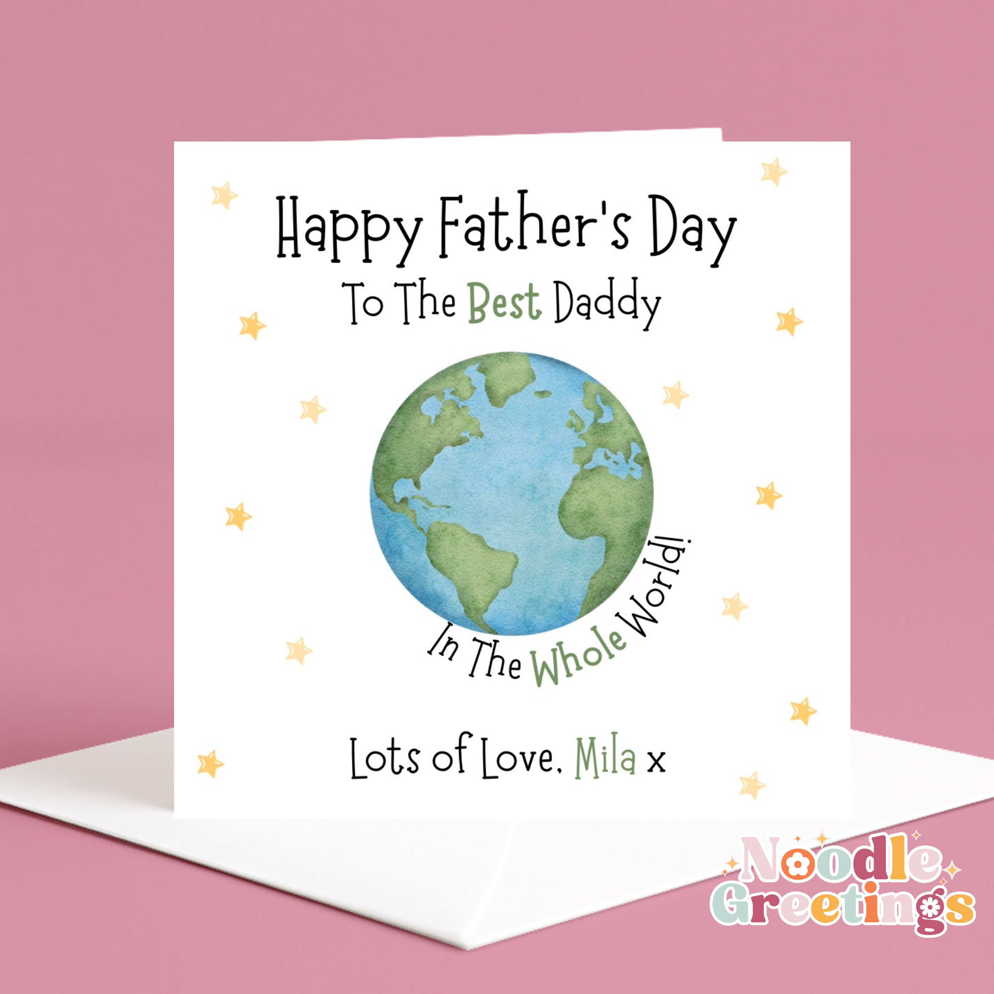 Personalised Father's Day Card-Best Daddy In The Whole World