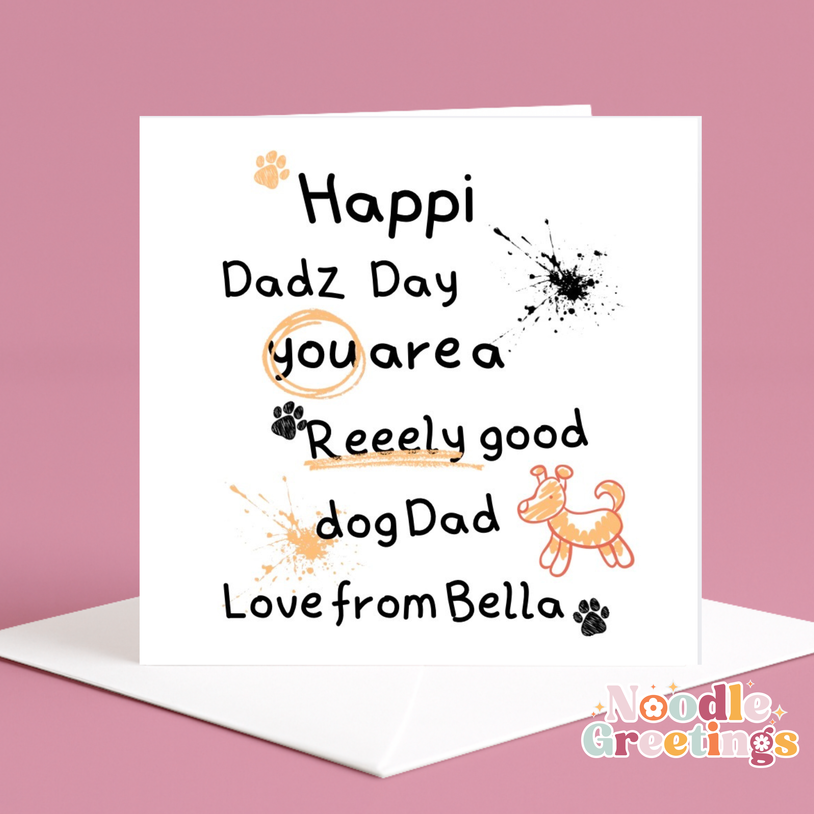 Personalised Father's Day Card-From The Dog