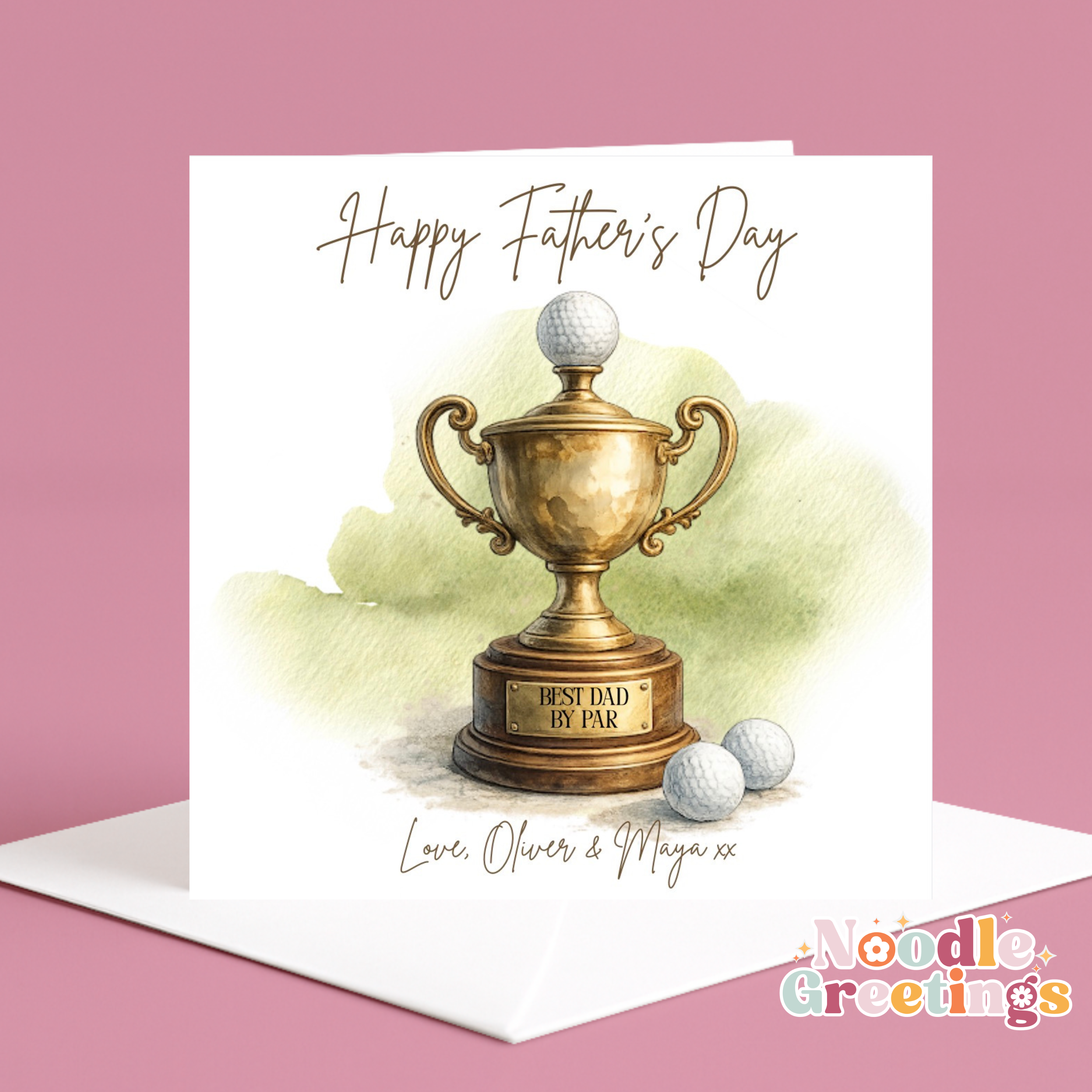 Personalised Father's Day Card-Best Dad By Par