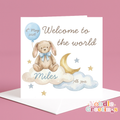 Personalised Congratulations Card- Welcome To The World Baby Boy