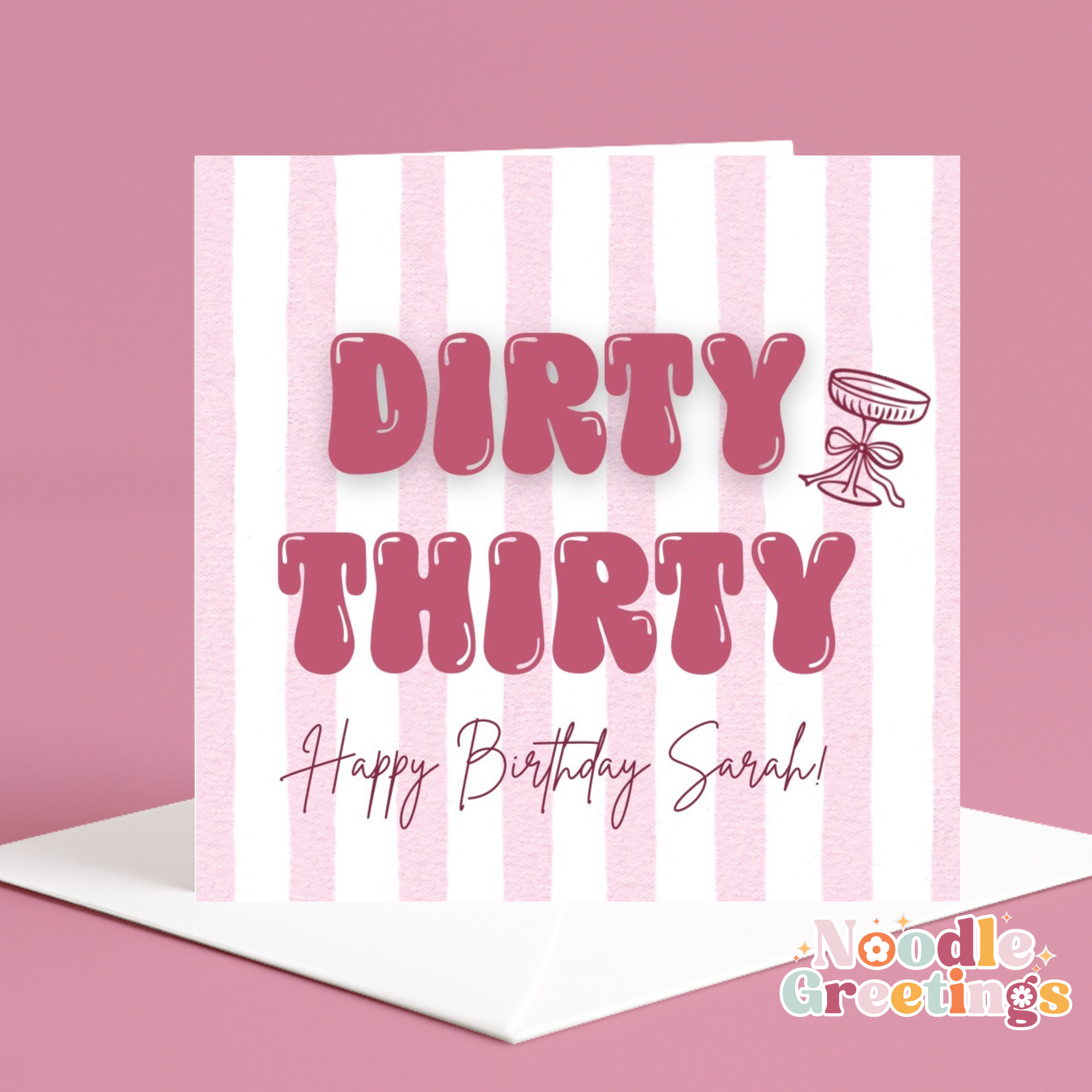 Personalised Birthday Card For Her- Dirty Thirty
