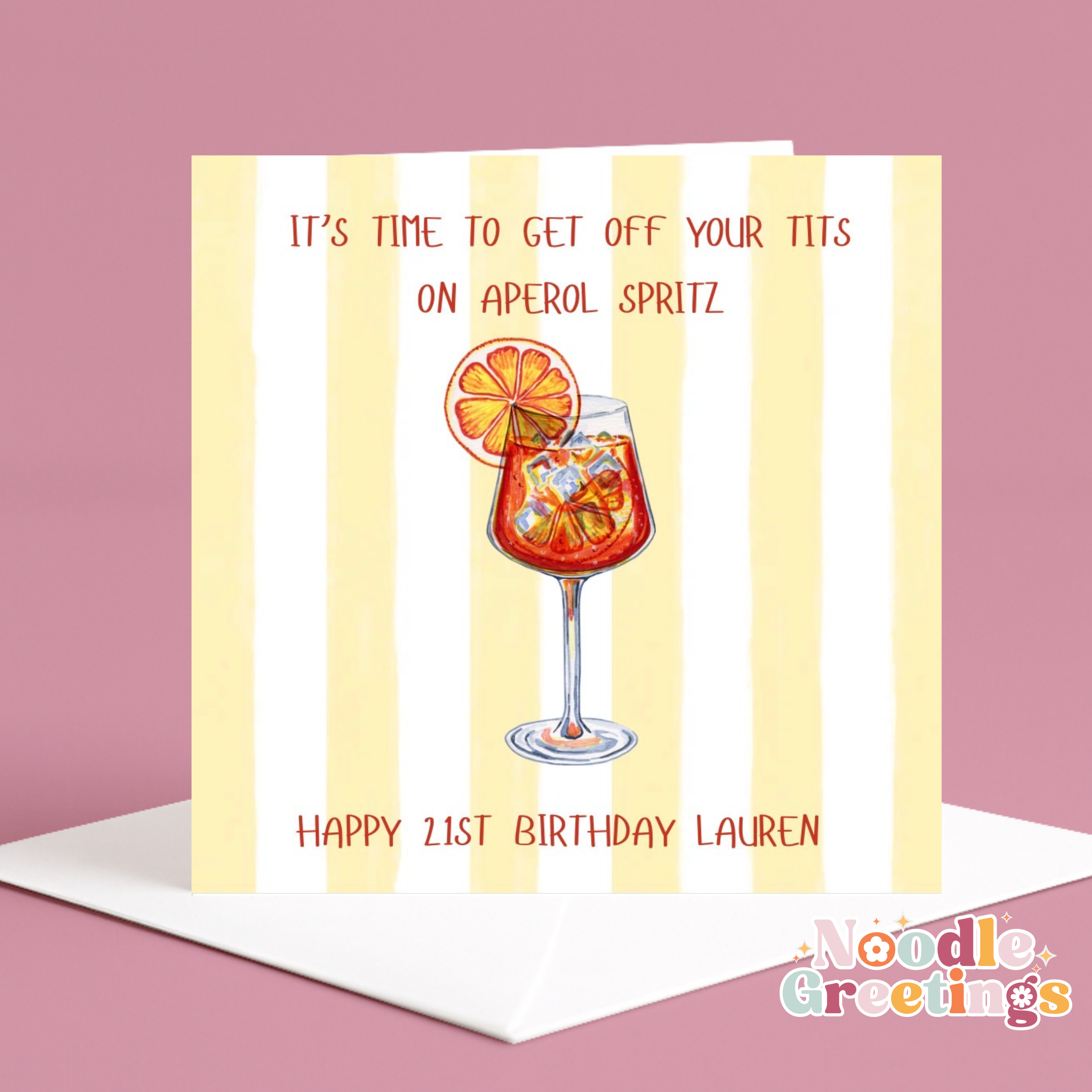 Personalised Funny Cocktail Birthday Card - Cocktail Spritz