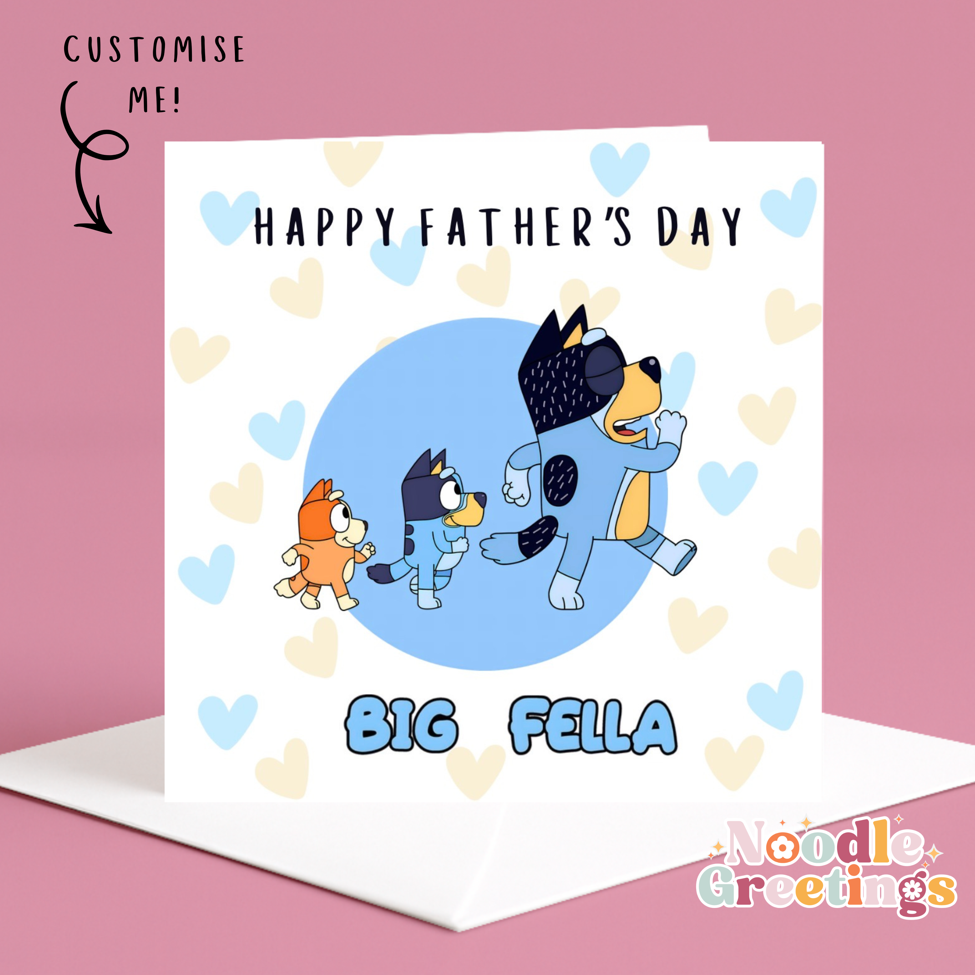 Bluey Father's Day Card- Happy Father's Day Big Fella